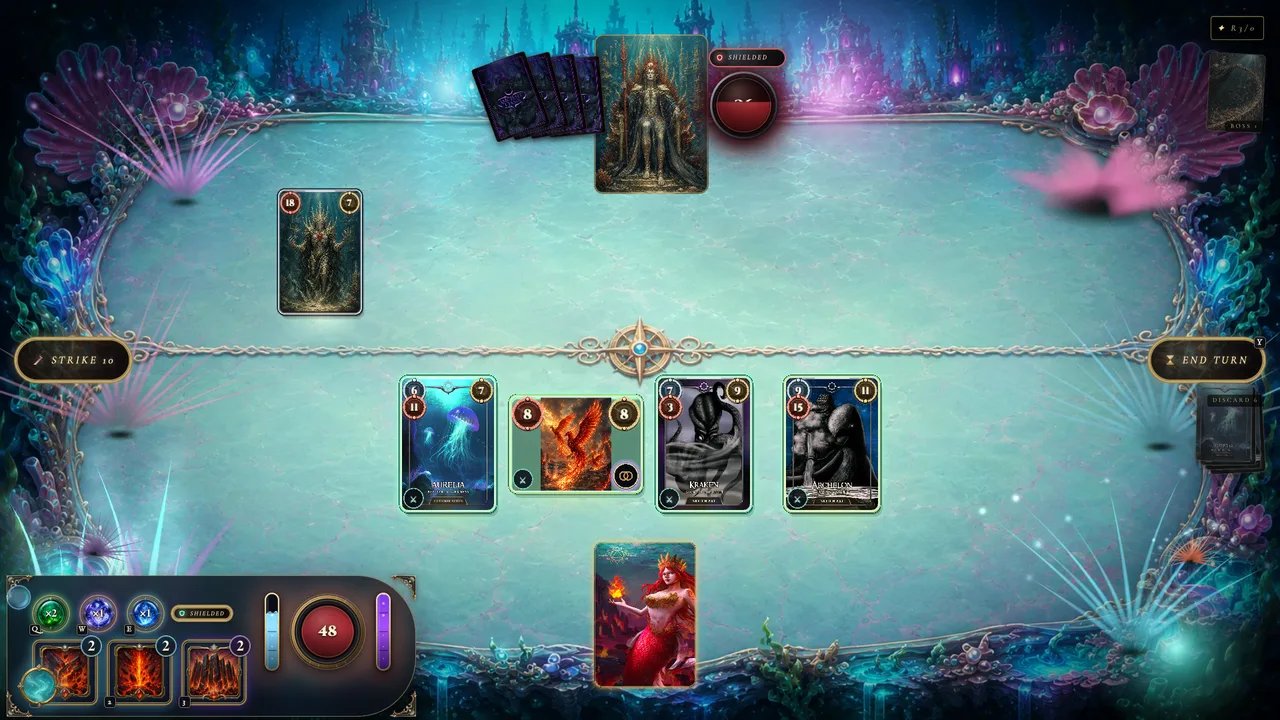 Combat, an Ancient Oasis game screen