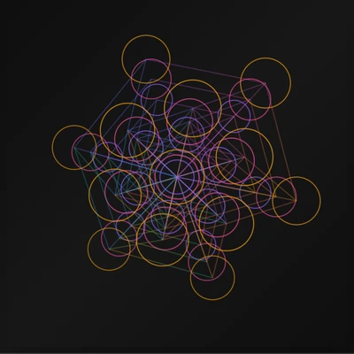 Metatron's cube, rendered by the Hue42 pattern engine