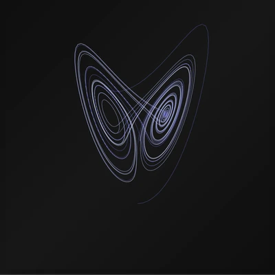 A strange attractor rendered by the Hue42 pattern engine